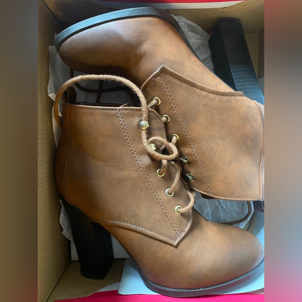 Cognac Booties View 2